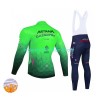 Tenue Maillot M/L + Collant à Bretelles Hiver Thermal Fleece 2022 Astana Qazaqstan Team N003